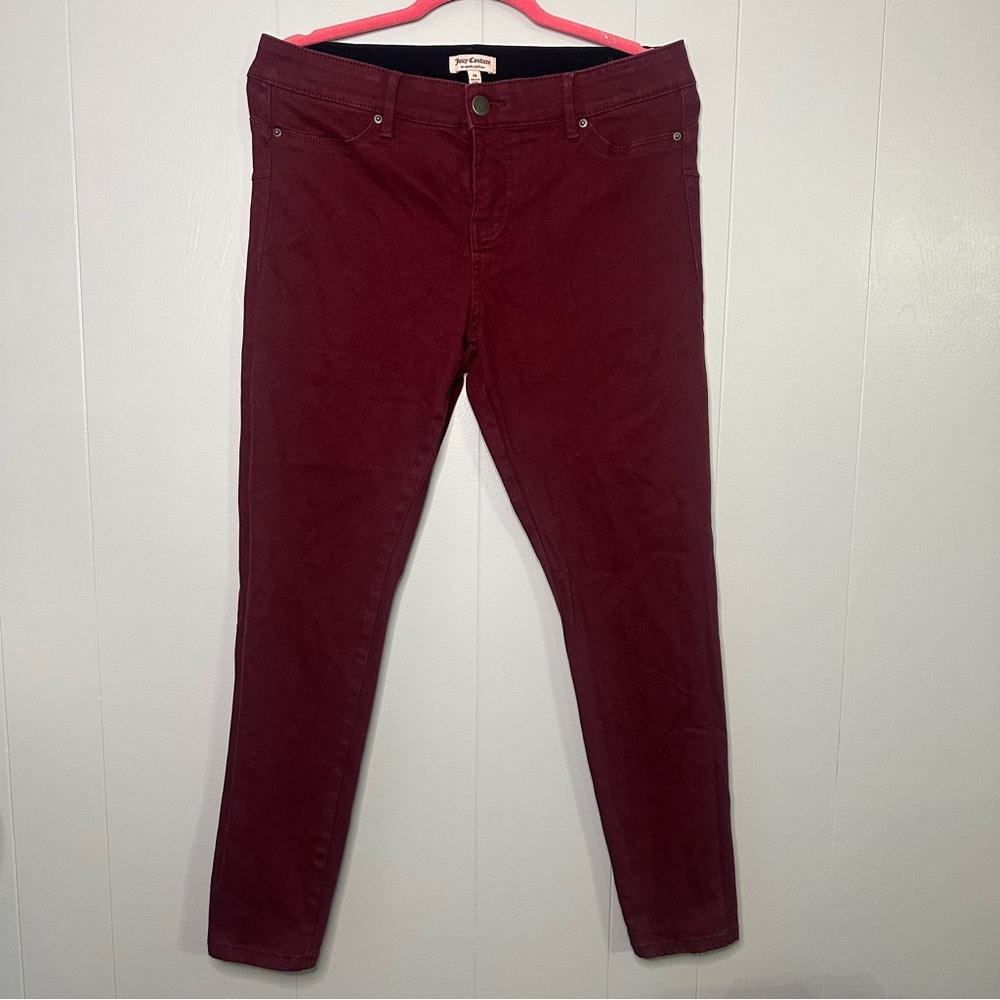 Juicy Couture Burgundy Skinny Pants | Stretch Twill | Size 14